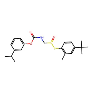 (3-propan-2-ylphenyl) N-[(4-tert-butyl-2-methylphenyl)sulfanylsulfinylmethyl]carbamate structure