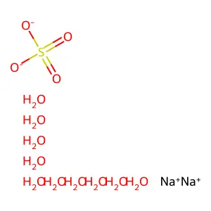 SODIUM SULFATE DECAHYDRATE structure