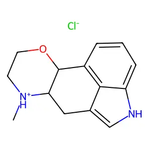 (6-aRs,10-ars)-4,6,6a,8,9,10a-hexahydro-7-methyl-7H-indolo(3,4-gh)(1,4)benzoxazine HCl structure