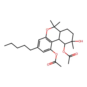 1,2-Dihydroxyhexahydrocannabinol acetate structure