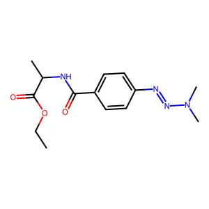 DL-N-(p-(3,3-Dimethyltriazeno)benzoyl)alanine ethyl ester structure