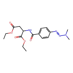 diethyl 2-[[4-(dimethylaminodiazenyl)benzoyl]amino]butanedioate structure