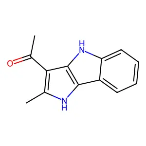 1-(2-methyl-1,4-dihydropyrrolo[3,2-b]indol-3-yl)ethanone structure