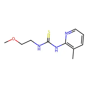 1-(2-methoxyethyl)-3-(3-methylpyridin-2-yl)thiourea structure