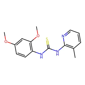1-(2,4-dimethoxyphenyl)-3-(3-methylpyridin-2-yl)thiourea structure