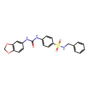 1-(1,3-benzodioxol-5-yl)-3-[4-(benzylsulfamoyl)phenyl]urea structure