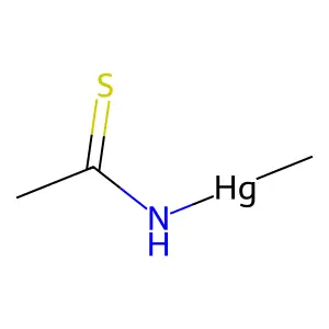 Methyl(thioacetamido)mercury structure