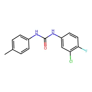 1-(3-chloro-4-fluorophenyl)-3-(4-methylphenyl)urea structure