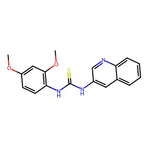 1-(2,4-dimethoxyphenyl)-3-quinolin-3-ylthiourea structure
