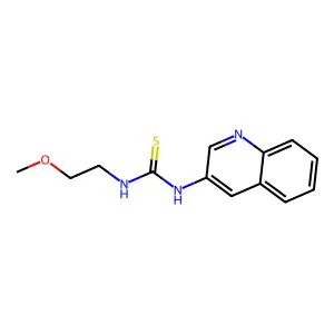 1-(2-methoxyethyl)-3-quinolin-3-ylthiourea structure