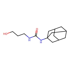 1-(1-adamantyl)-3-(3-hydroxypropyl)urea structure