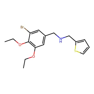 1-(3-bromo-4,5-diethoxyphenyl)-N-(thiophen-2-ylmethyl)methanamine structure
