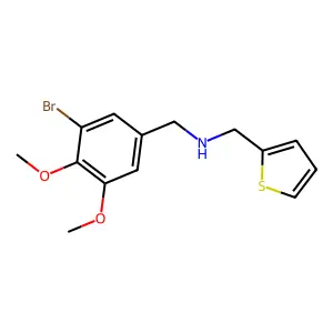 1-(3-bromo-4,5-dimethoxyphenyl)-N-(thiophen-2-ylmethyl)methanamine structure