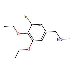 1-(3-bromo-4,5-diethoxyphenyl)-N-methylmethanamine structure