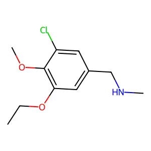 1-(3-chloro-5-ethoxy-4-methoxyphenyl)-N-methylmethanamine structure