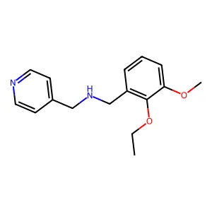 1-(2-ethoxy-3-methoxyphenyl)-N-(pyridin-4-ylmethyl)methanamine structure