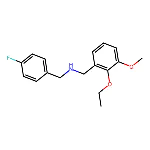 1-(2-ethoxy-3-methoxyphenyl)-N-(4-fluorobenzyl)methanamine structure