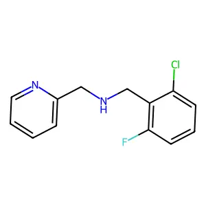 1-(2-chloro-6-fluorophenyl)-N-(pyridin-2-ylmethyl)methanamine structure