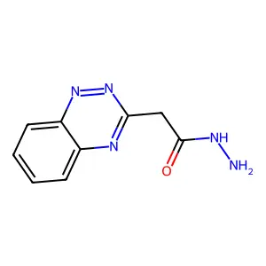 1,2,4-Benzotriazine-3-acetic acid, hydrazide structure