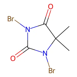 1,3-Dibromo-5,5-dimethylhydantoin structure