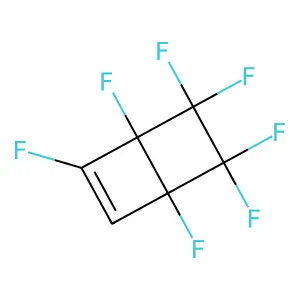 1,2,4,5,5,6,6-Heptafluorobicyclo[2.2.0]hex-2-ene structure