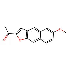 KETONE, 7-METHOXYNAPHTHO(2,1-b)FURAN-2-YL METHYL structure
