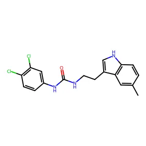 1-(3,4-dichlorophenyl)-3-[2-(5-methyl-1H-indol-3-yl)ethyl]urea structure
