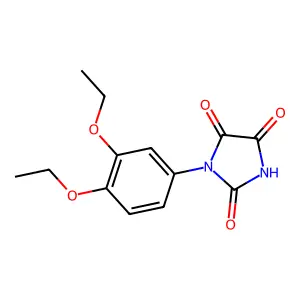1-(3,4-diethoxyphenyl)imidazolidine-2,4,5-trione structure