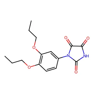 1-(3,4-dipropoxyphenyl)imidazolidine-2,4,5-trione structure