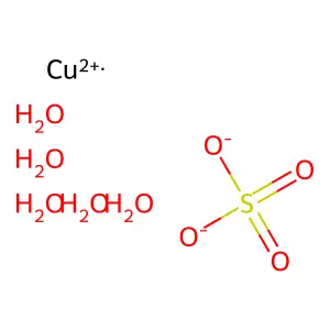 Copper(II) sulfate pentahydrate structure