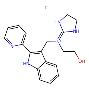 Compound C19H22IN5O structure
