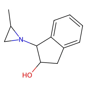 1-(2-methylaziridin-1-yl)-2,3-dihydro-1H-inden-2-ol structure