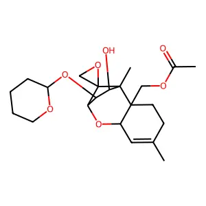 [11-hydroxy-1,5-dimethyl-10-(oxan-2-yloxy)spiro[8-oxatricyclo[7.2.1.02,7]dodec-5-ene-12,2'-oxirane]-2-yl]methyl acetate structure