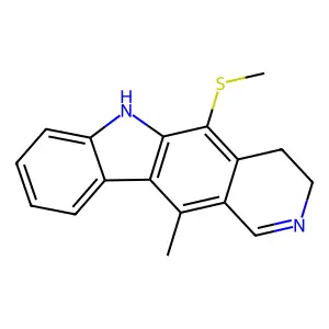 11-methyl-5-methylsulfanyl-4,6-dihydro-3H-pyrido[4,3-b]carbazole structure