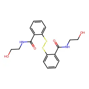 Benzamide, 2,2'-dithiobis(N-(2-hydroxyethyl)- structure