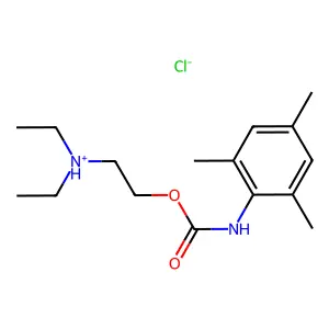 diethyl-[2-[(2,4,6-trimethylphenyl)carbamoyloxy]ethyl]azanium chloride structure