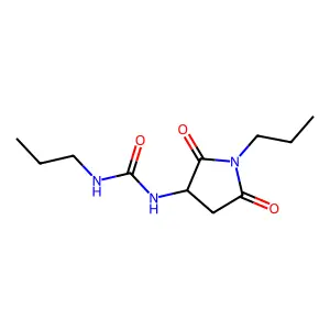 1-(2,5-dioxo-1-propylpyrrolidin-3-yl)-3-propylurea structure