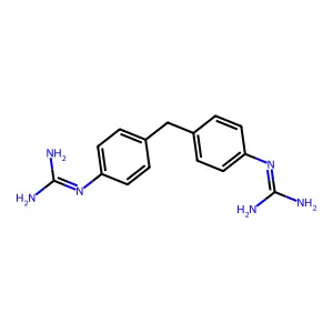 p,p'-Diguanidinodiphenylmethane structure