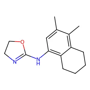 N-(3,4-dimethyl-5,6,7,8-tetrahydronaphthalen-1-yl)-4,5-dihydro-1,3-oxazol-2-amine structure