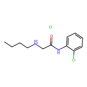 butyl-[2-(2-chloroanilino)-2-oxoethyl]azanium chloride structure