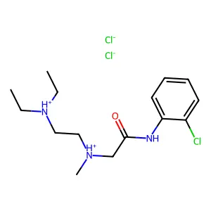 [2-(2-chloroanilino)-2-oxoethyl]-[2-(diethylazaniumyl)ethyl]-methylazanium dichloride structure
