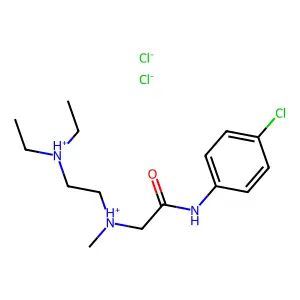 [2-(4-chloroanilino)-2-oxoethyl]-[2-(diethylazaniumyl)ethyl]-methylazanium dichloride structure
