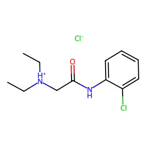 [2-(2-chloroanilino)-2-oxoethyl]-diethylazanium chloride structure
