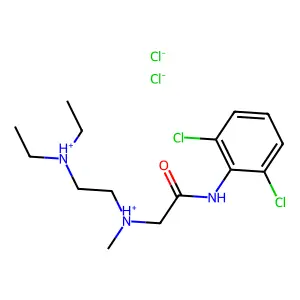 [2-(2,6-dichloroanilino)-2-oxoethyl]-[2-(diethylazaniumyl)ethyl]-methylazanium dichloride structure
