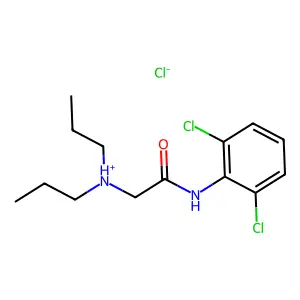 [2-(2,6-dichloroanilino)-2-oxoethyl]-dipropylazanium chloride structure