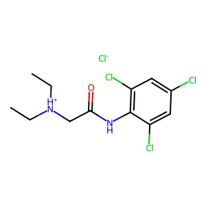 diethyl-[2-oxo-2-(2,4,6-trichloroanilino)ethyl]azanium chloride structure