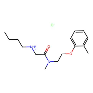 butyl-[2-[methyl-[2-(2-methylphenoxy)ethyl]amino]-2-oxoethyl]azanium chloride structure