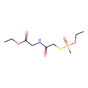 ethyl 2-[[2-[ethoxy(methyl)phosphoryl]sulfanylacetyl]amino]acetate structure