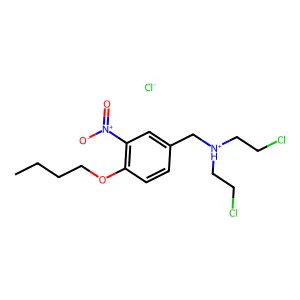 4-Butoxy-3-nitrobenzyl-bis(2-chloroethyl)amine hydrochloride structure