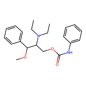[2-(diethylamino)-3-methoxy-3-phenylpropyl] N-phenylcarbamate structure